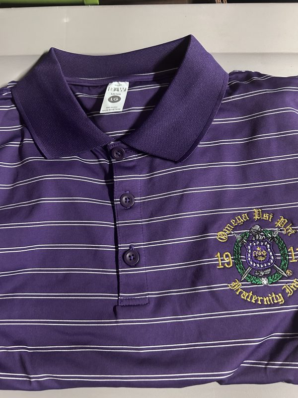 Omega Striped Golf Polo